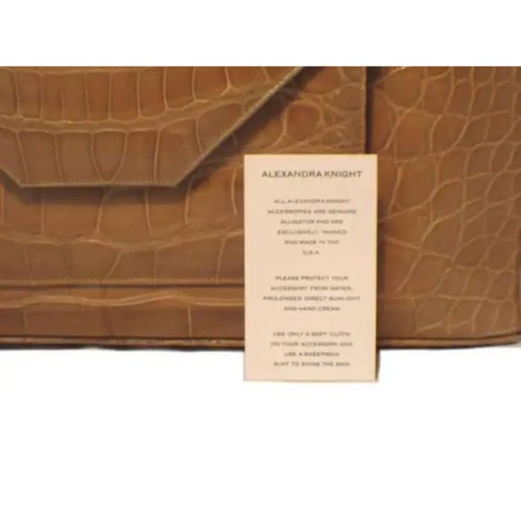 Alexandra Knight Tan Alligator Handbag - Picture 5 of 7
